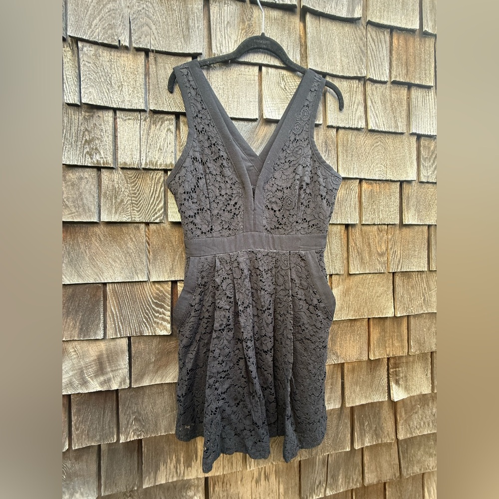 Free People Black Lace Mini Dress
